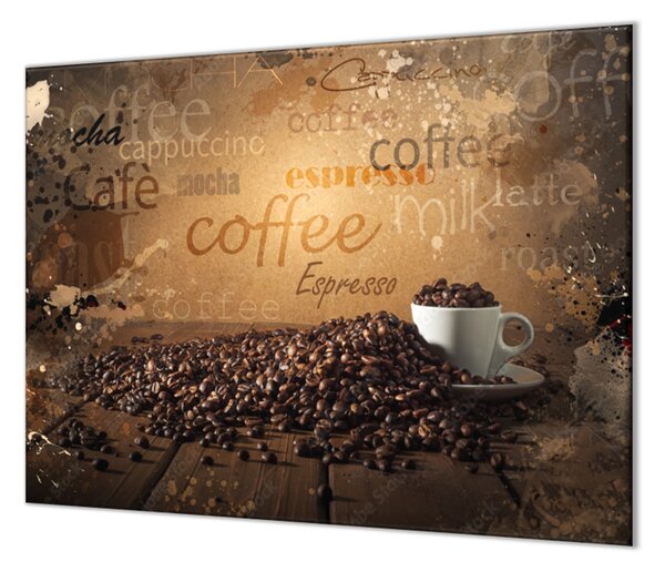 Ochranná doska dekorácie Coffee a káva - 40x60cm / ANO