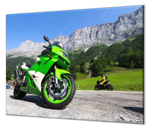 Ochranná doska športová motorka v horách - 65x65cm / ANO