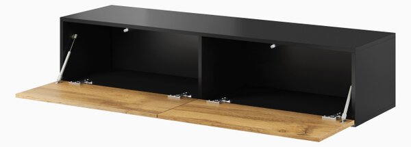 TV stolík Vigo 140 - čierna / dub wotan