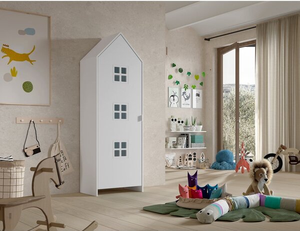 Biela detská šatníková skriňa 58x172x37 cm Casami Bruges – Vipack