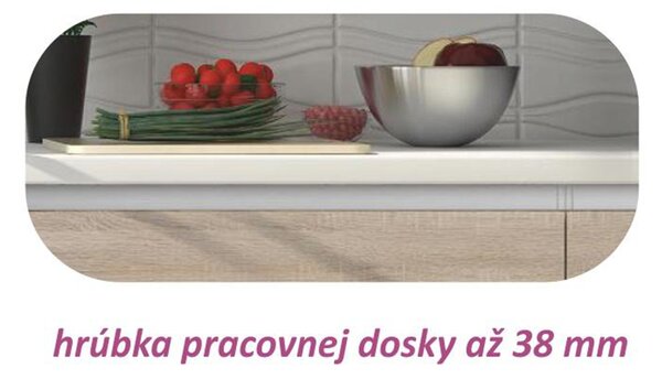 KONDELA Dolná skrinka D 80, dub sonoma/biela , LINE