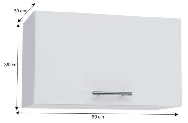 KONDELA Horná skrinka, biela, FABIANA W - 60OK