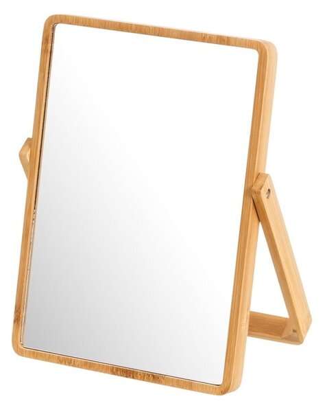 Kozmetické zrkadlo s bambusovým rámom 20x27 cm – Casa Selección