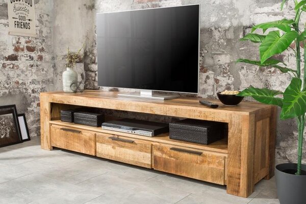 Invicta Interior - Masívny TV stolík IRON CRAFT 170 cm mangové drevo
