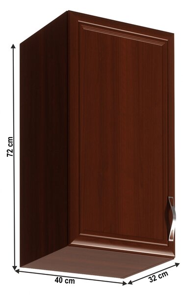 KONDELA Horná skrinka G40, ľavá, orech Milano, SICILIA