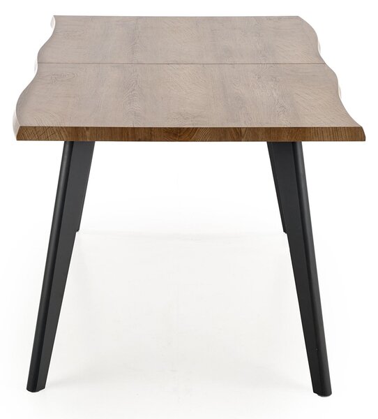 Rozkladací jedálenský stôl Dickson 120/180 - prírodná / čierna