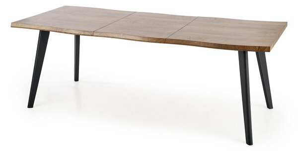 Rozkladací jedálenský stôl Dickson 120/180 - prírodná / čierna