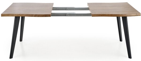 Rozkladací jedálenský stôl Dickson 120/180 - prírodná / čierna