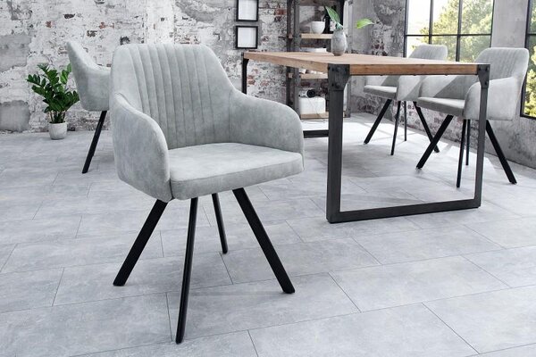 Invicta Interior - Retro dizajnová stolička LUCCA kamenná šedá