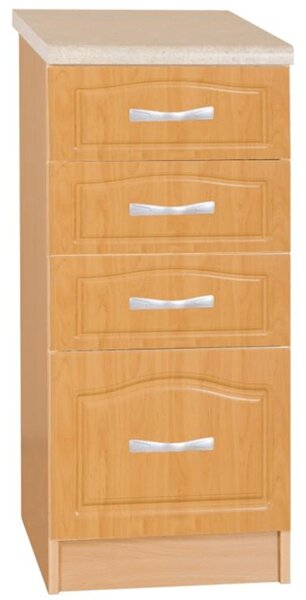 KONDELA Kuchynská skrinka, jelša, LORA MDF NEW KLASIK S40SZ4
