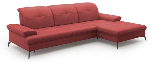 ROHOVÁ SEDAČKA, textil, koža, červená Sit & More - Sedačky, Online Only