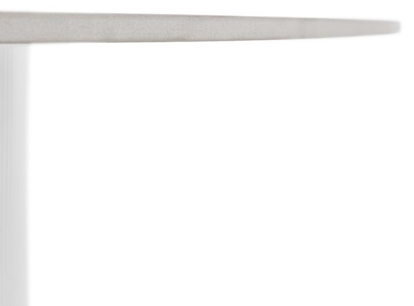 KONDELA Jedálenský stôl, biely mramor/MDF, priemer 120 cm, MAHIR TYP 1