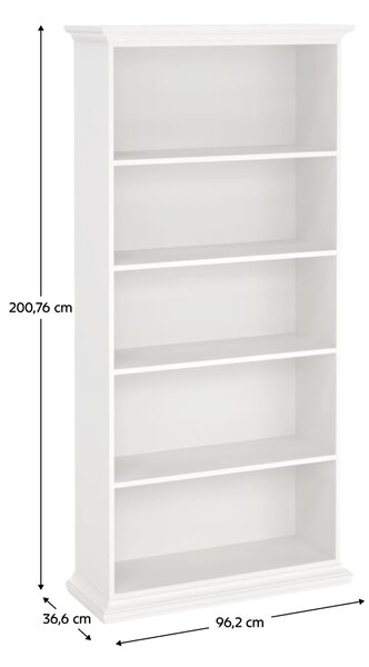 KONDELA Regál, biela, PARIS 79864