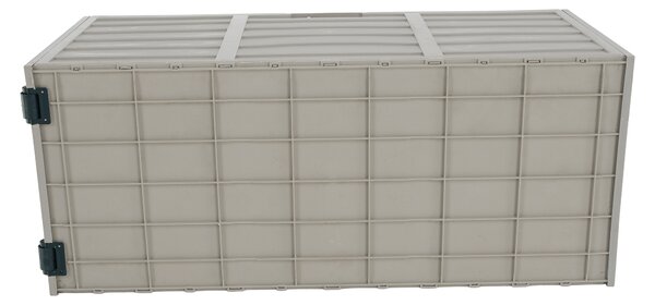 KONDELA Záhradný úložný box, sivá/zelená, KORTEZ