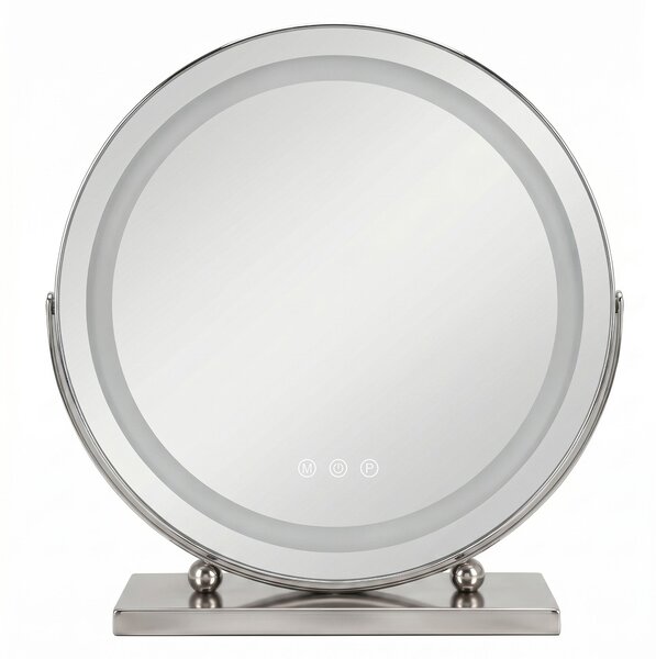 Rea MAKE-UP, kozmetické LED zrkadlo 40cm na postavenie, chrómová, HOM-01808