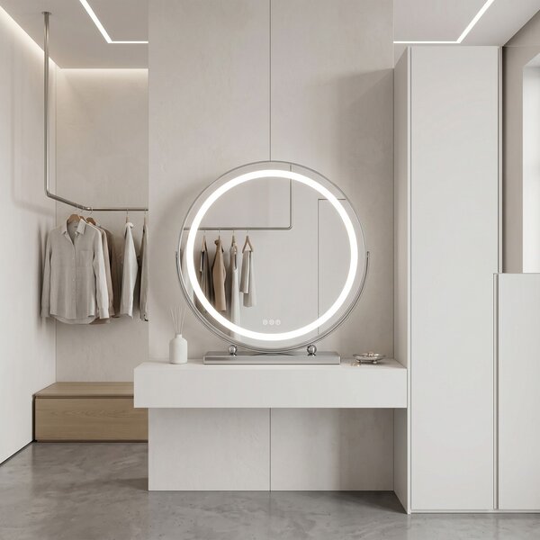 Zrkadlo LED MAKE-UP Chrome 50 cm