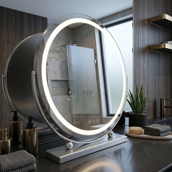Zrkadlo LED MAKE-UP Chrome 50 cm