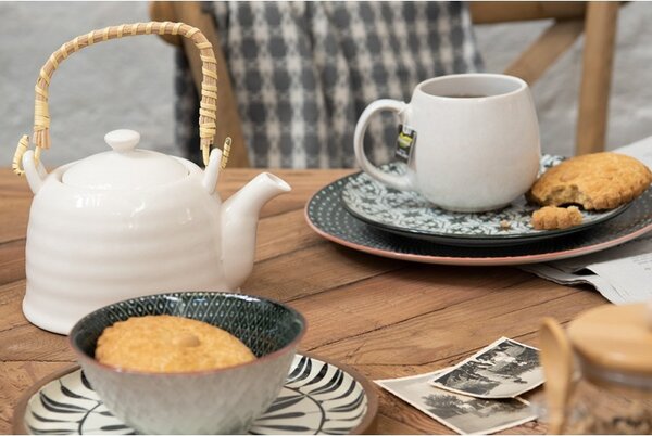 Set 3ks drevený dekoratívny tanier s vrstvou Enamel - Ø 28*2 / Ø 23*2 / Ø 20*2 cm - Clayre & Eef