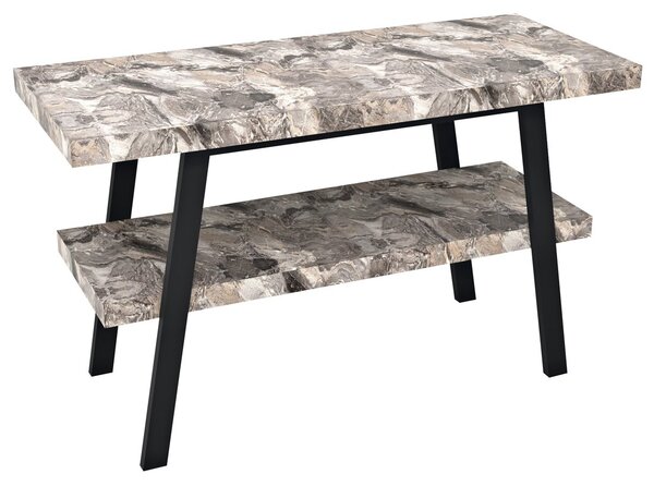 Sapho TWIGA umývadlový stolík 110x72x50 cm, čierna mat/šedý kameň