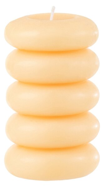 Stĺpcová sviečka MACARON 11,5 cm svetložltá