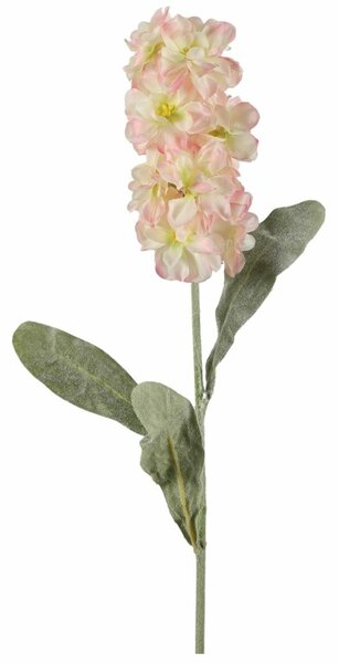 Umelá kvetina MATTHIOLA 56 cm, bieloružová