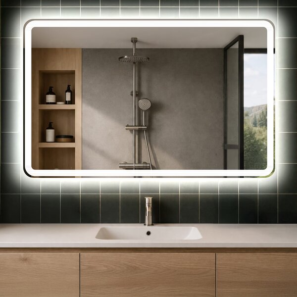 50x80 Nástenne zrkadlo do kupelne s osvetlenim LED L141