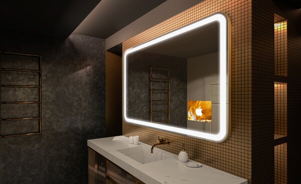 50x80 Nástenne zrkadlo do kupelne s osvetlenim LED L141