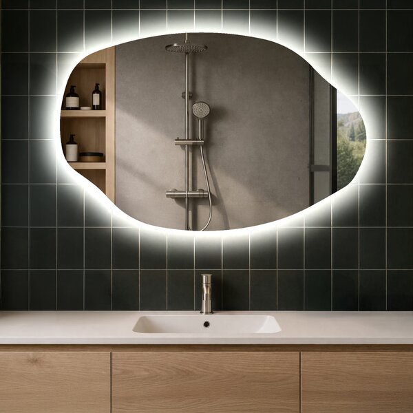 LED zrkadlo s nepravidelnym tvarom do kupelne O221