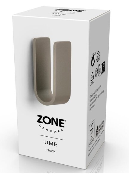 Nástenný kovový háčik taupe Ume – Zone