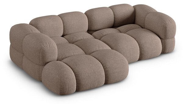 Hnedá rohová pohovka (ľavý roh/s leňoškou) Loretto – Cosmopolitan Design