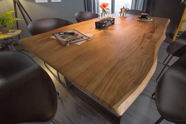 Invicta Interior - Masívny jedálenský stôl MAMMUT 140 cm akácia, prírodný
