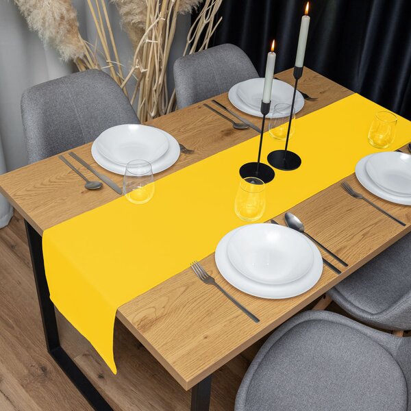 Biante Dekoračný behúň na stôl Rongo RG-029 Sýto žltý 20x120 cm
