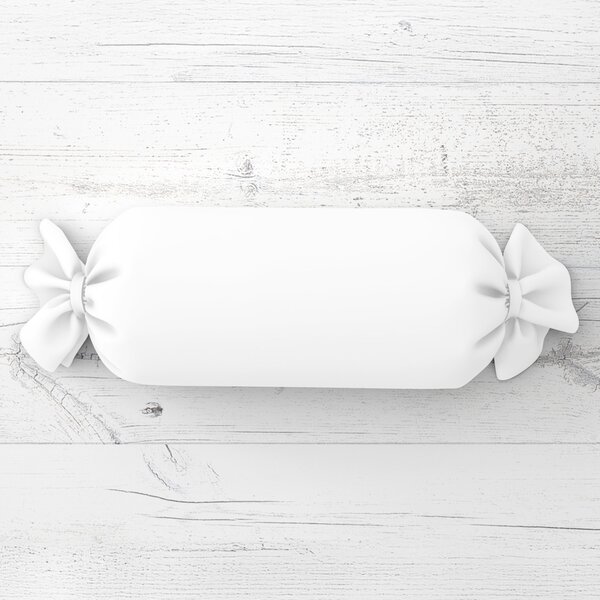 Biante Vankúš valec bonbon Rongo RG-031 Studený biely 15x40 cm