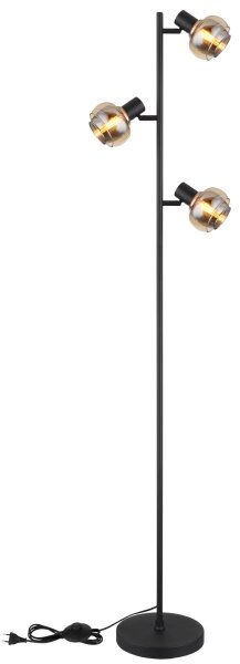 Globo 54309SB - Stojacia lampa TOKKI 3xE14/40W/230V čierna