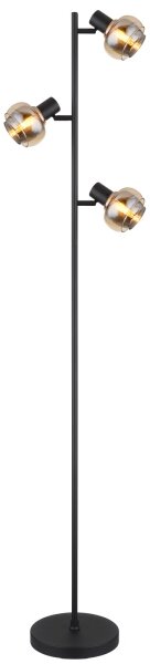 Globo 54309SB - Stojacia lampa TOKKI 3xE14/40W/230V čierna
