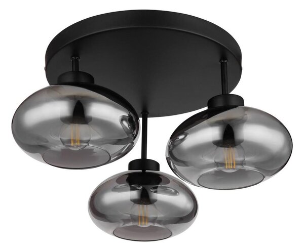 Globo 15572-3D - Prisadené stropné svietidlo SHAUN 3xE27ILLU/40W/230V čierna