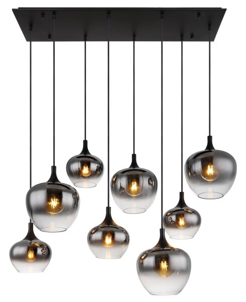 Globo 15548-8H - Luster na lanku MAXY 8xE27/40W/230V čierna