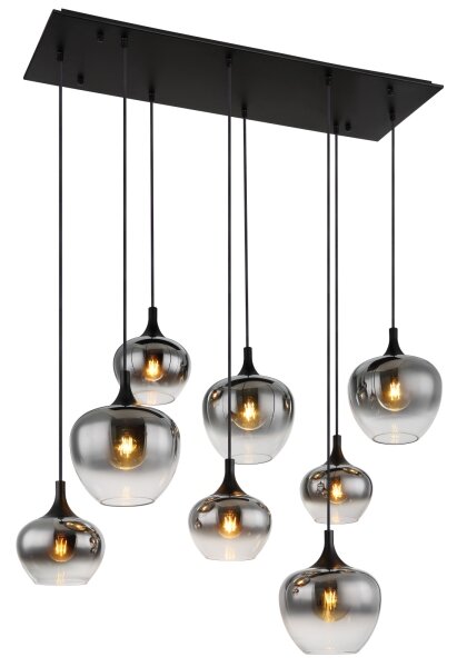 Globo 15548-8H - Luster na lanku MAXY 8xE27/40W/230V čierna