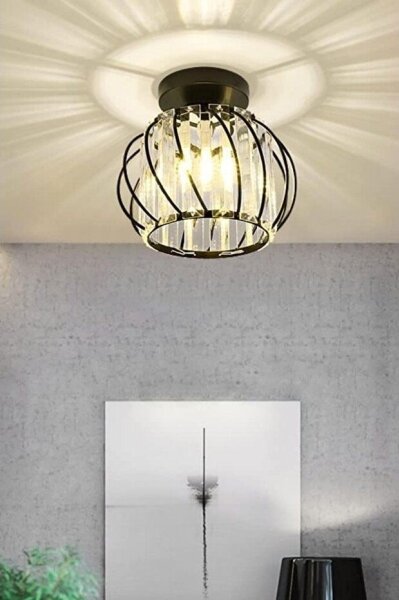 Stropné svietidlo BELLA 1xE27/40W/230V priemer 20 cm čierne