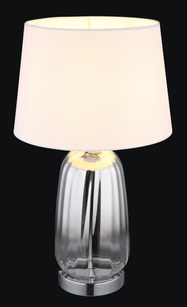 Globo 24142W - Stolová lampa CLASSY 1xE27/40W/230V biela/strieborná