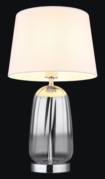 Globo 24142W - Stolová lampa CLASSY 1xE27/40W/230V biela/strieborná