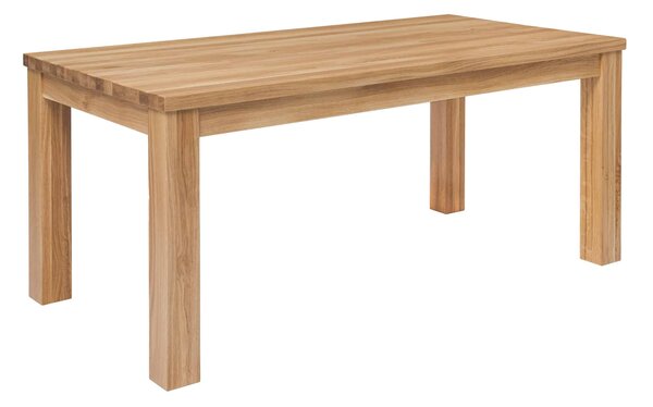 Jedálenský stôl Korund dub lakovaný (vrchná doska 4 cm) - 1400x900x40 mm