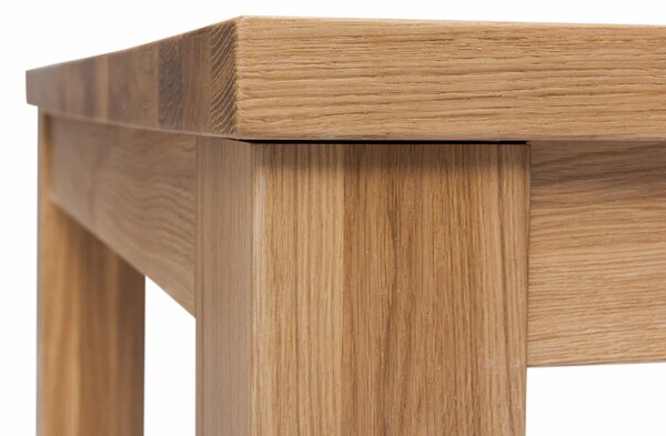Jedálenský stôl Korund dub lakovaný (vrchná doska 4 cm) - 1400x900x40 mm