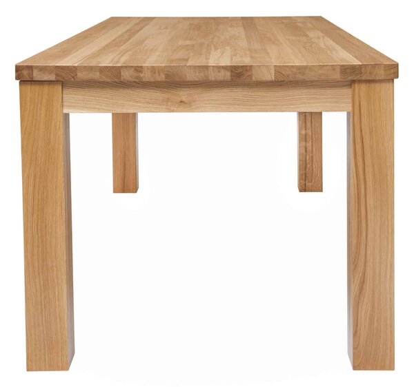 Jedálenský stôl Korund dub lakovaný (vrchná doska 4 cm) - 1400x900x40 mm
