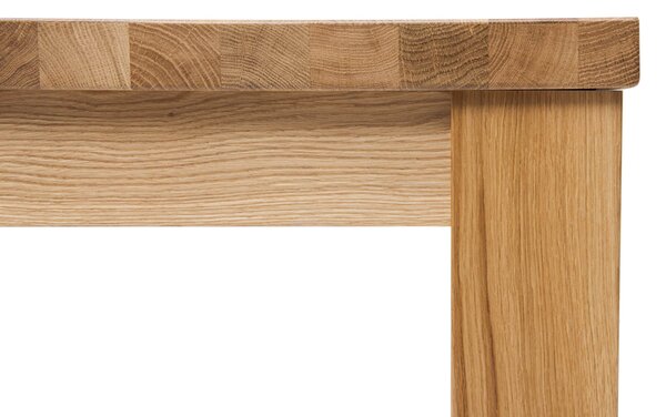 Jedálenský stôl Korund dub lakovaný (vrchná doska 4 cm) - 1400x900x40 mm
