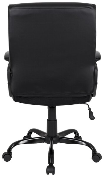 OTOČNÁ STOLIČKA, vzhľad kože, čierna MID.YOU - Online Only kancelárie, Online Only