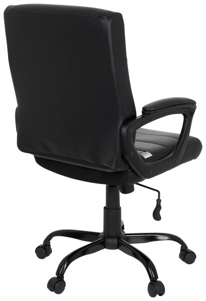 OTOČNÁ STOLIČKA, vzhľad kože, čierna MID.YOU - Online Only kancelárie, Online Only
