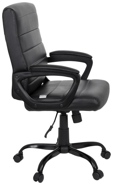 OTOČNÁ STOLIČKA, vzhľad kože, čierna MID.YOU - Online Only kancelárie, Online Only