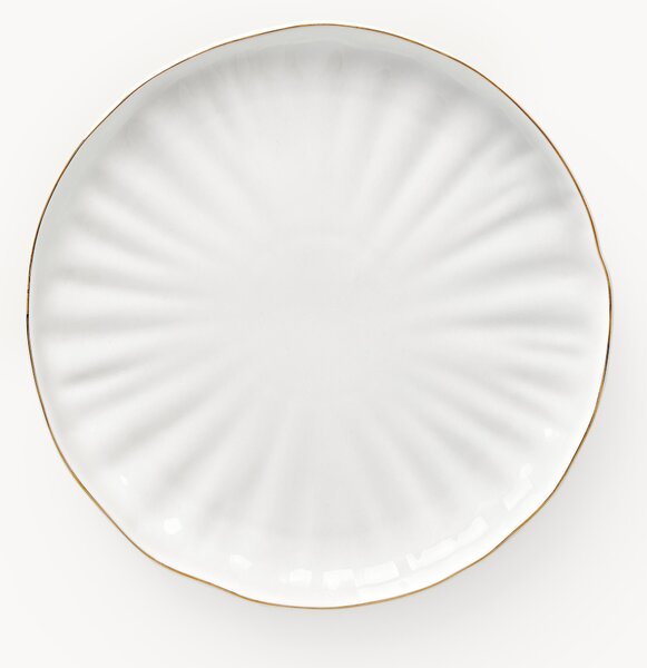 Porcelánové plytké taniere's embosovaným vzorom Sali, 2 ks