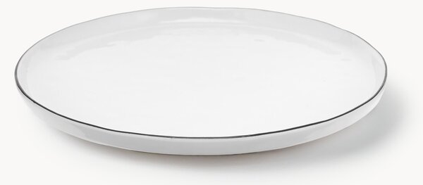 Ručne vyrobené raňajkové taniere z porcelánu Salt, 4 ks